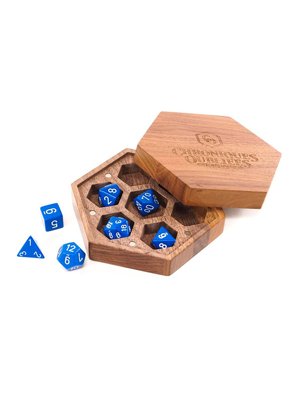 Boîte de dés en bois