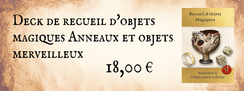 Deck de recueil d'objets magiques Anneaux et objets merveilleux