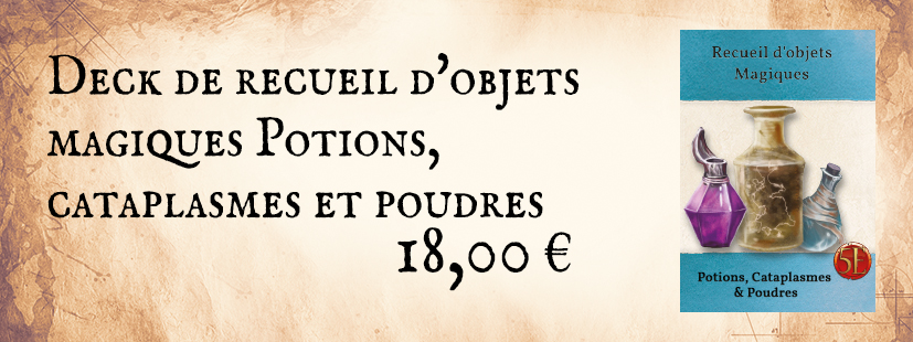 Deck de recueil d'objets magiques Potions, cataplasmes et poudres