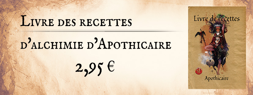 Livret des recettes alchimique Apothicaire