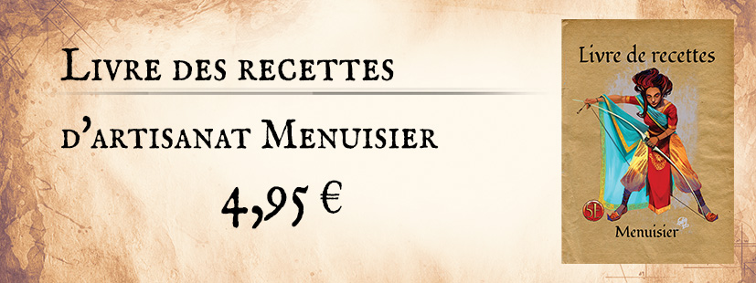 Livret des recettes artisanat Menuisier