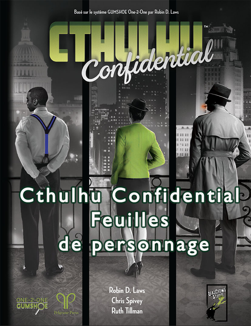 Cthulhu confidential : feuilles de personnage