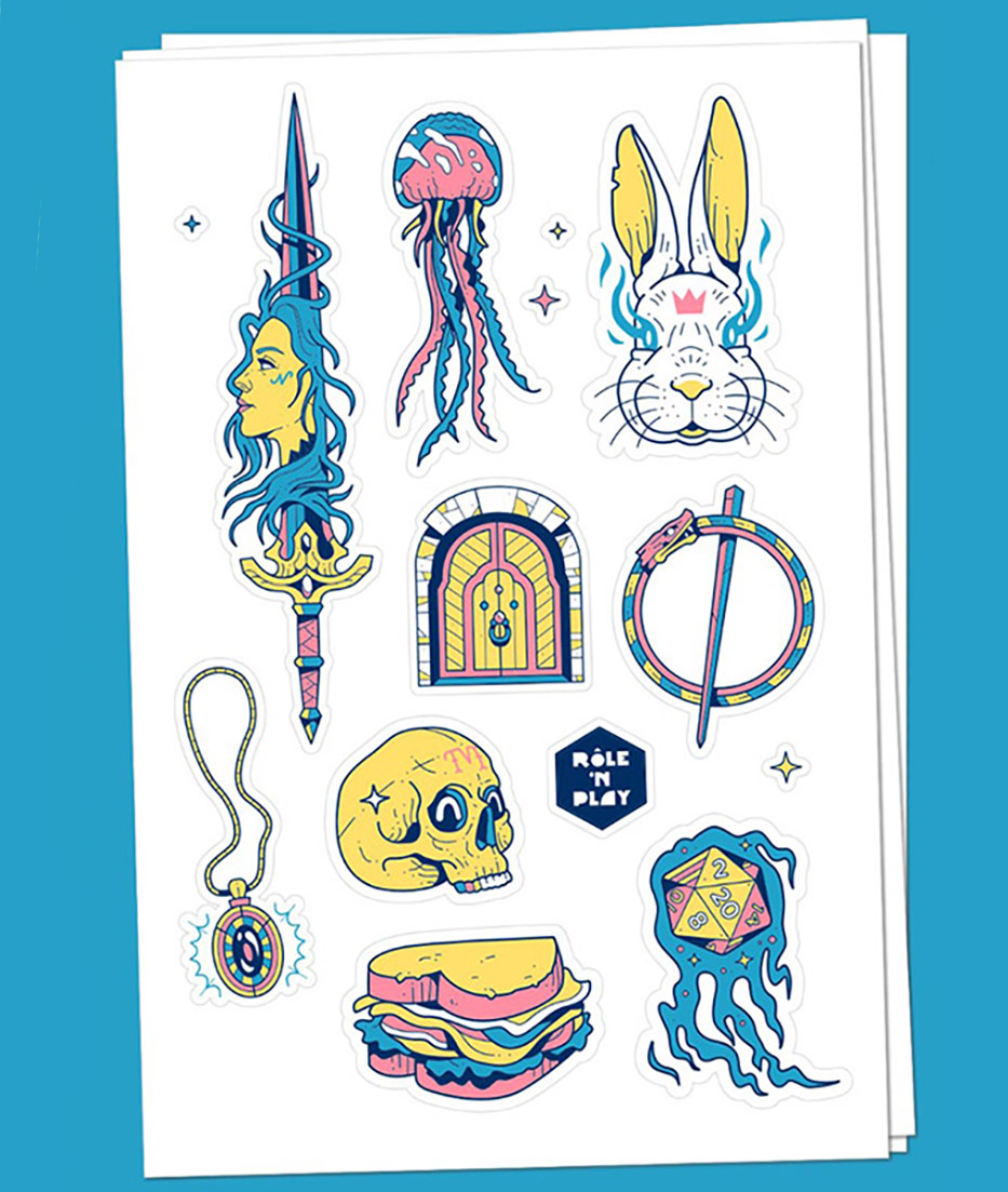 Planche de stickers - Flashback