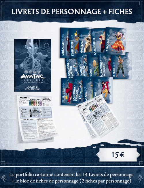 Portfolio des Livrets de personnages + Bloc de fiches