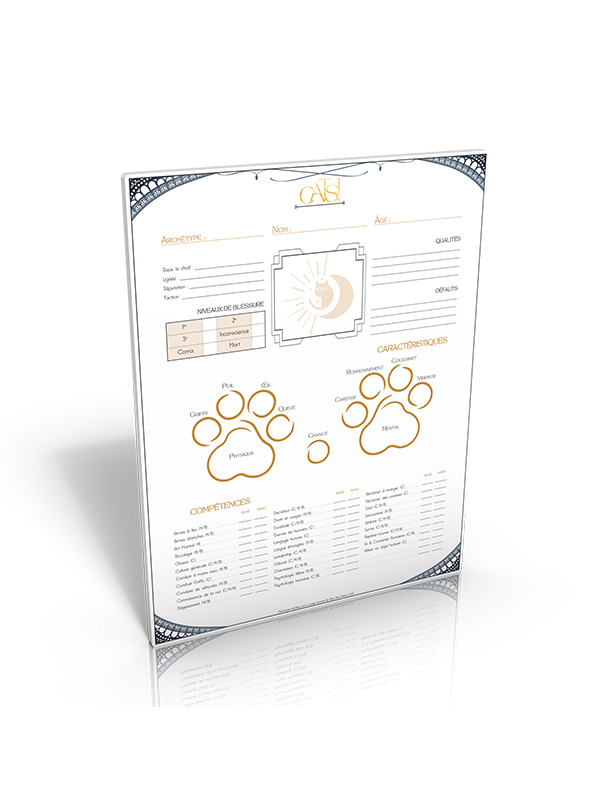 Cats! La Mascarade - Bloc de feuilles de personnage