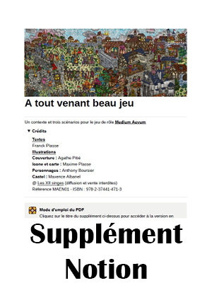 Medium Aevum - e-supplément À tout venant beau jeu (Notion)
