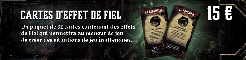 Paquet de cartes d'effets du Fiel