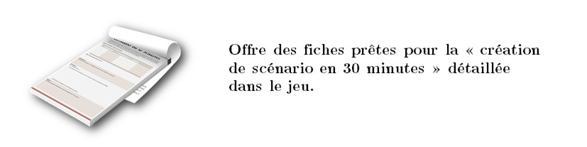 Bloc de fiches de scénario