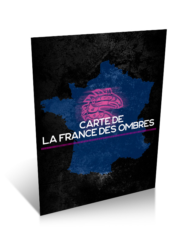 Shadowrun 6 - Carte poster de France des Ombres