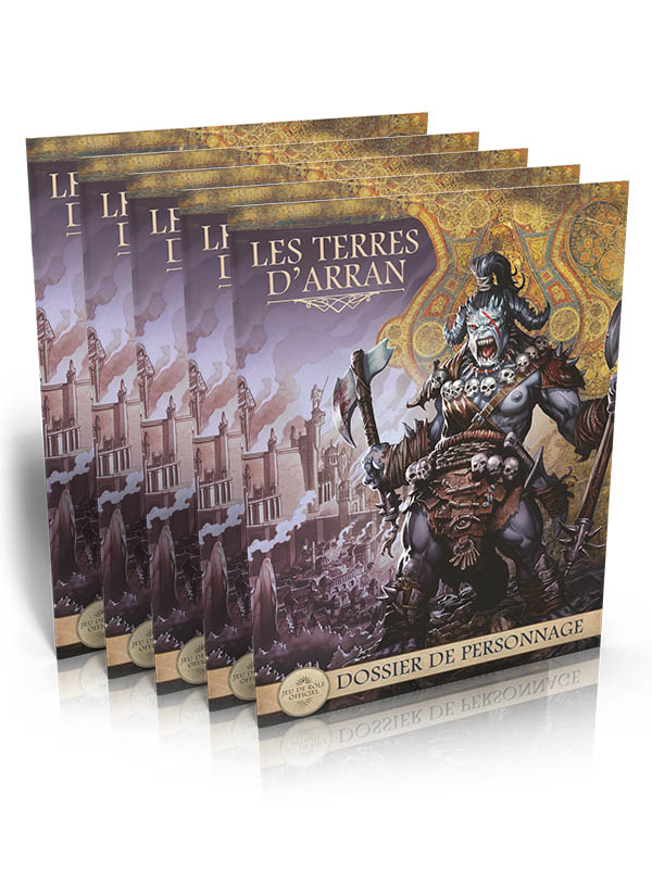 Terres d'Arran - Dossiers de personnage (x5)