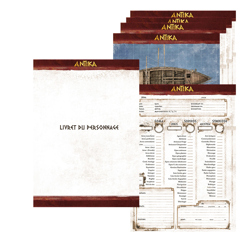 5 Livrets de personnage