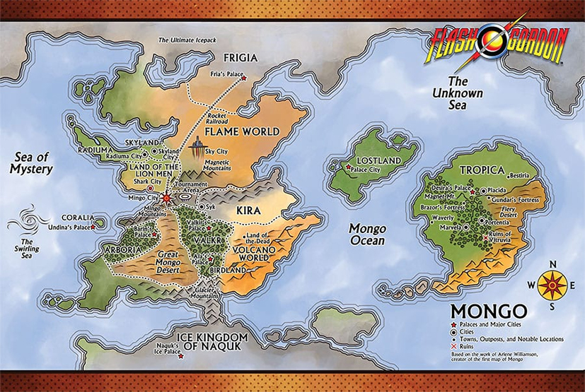 Flash Gordon™ RPG: Map of Mongo (Print + PDF)