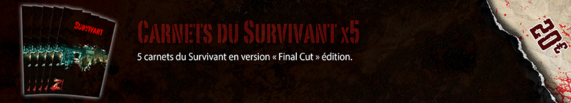 Carnets de Personnages Survivant x5