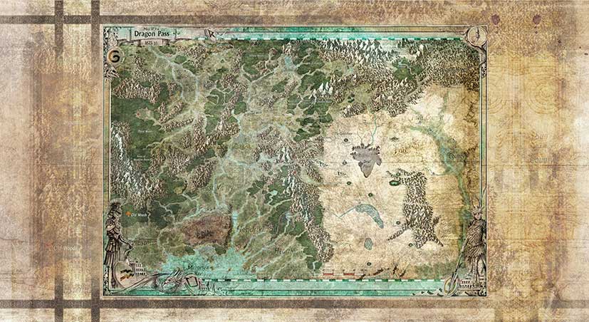 Carte en tissu La passe du dragon