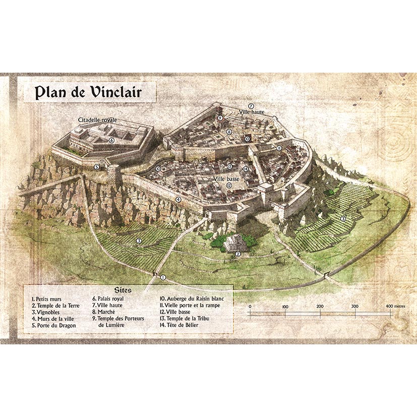 Carte en tissu : Vinclaire