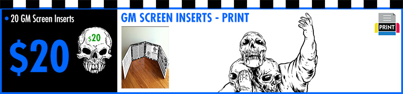 ADD-ON.- $20 - 20 GM SCREEN INSERTS - PRINT