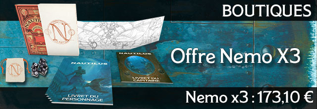 Option boutique 3 : 3 X Livre de base + Fourreau + Ecran + 5D10 + 5 livrets + Paliers