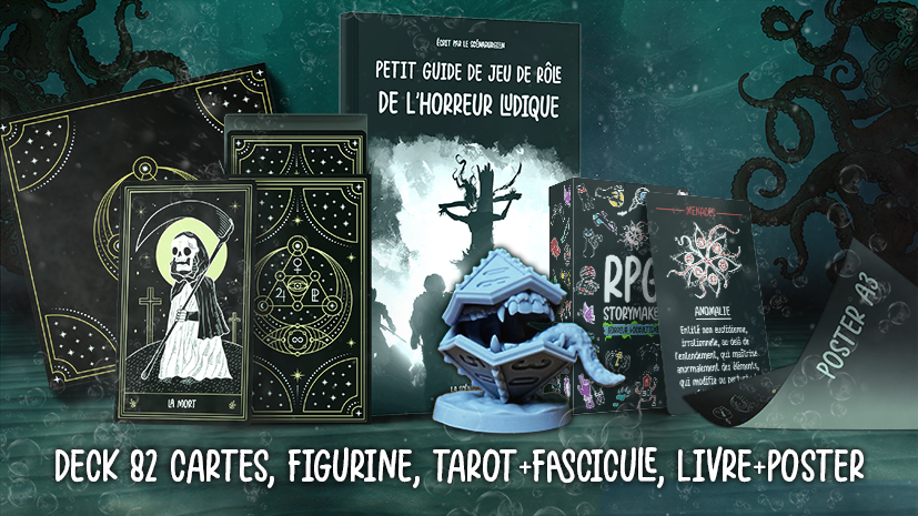 Deck de 82 Cartes (1 carte mystère en bonus) + Livre + figurine 