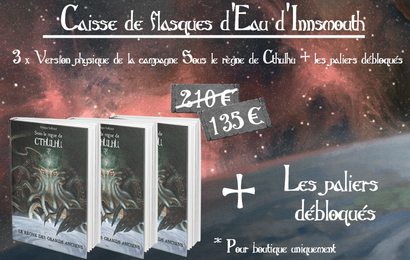 Caisse de flasques d'Eau d'Innsmouth