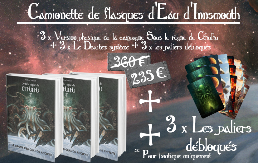 Camionette de flasques d'Eau d'Innsmouth