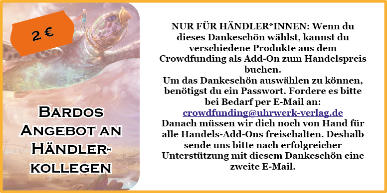 Bardos Angebot für Händlerkollegen