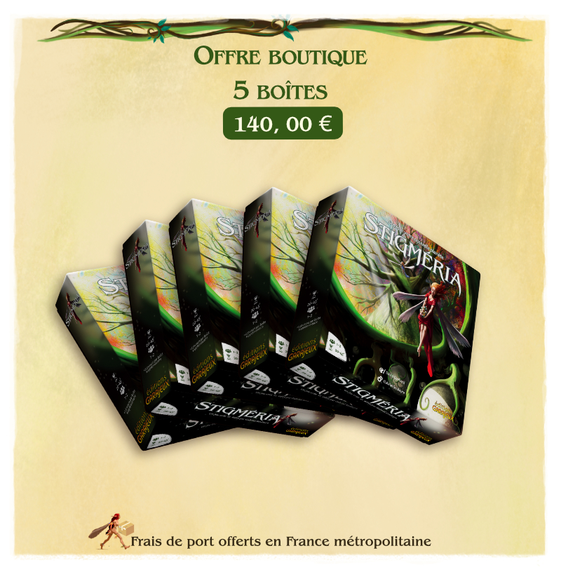 Offre boutique 5 boîtes de jeu Stigméria
