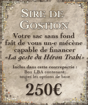 Sire de Gostion - Accès au carnet et au lot de goodies