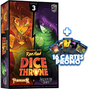 Boîte Duo Dice Throne VF - Pyromancien contre Voleur de l'ombre + Cartes Promo