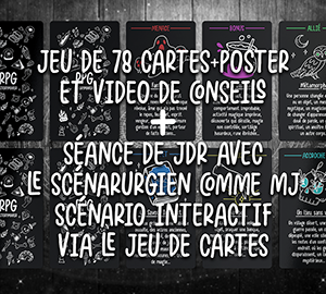 Deck de 78 cartes version papier + Poster + Vidéos de conseils + Séance JDR