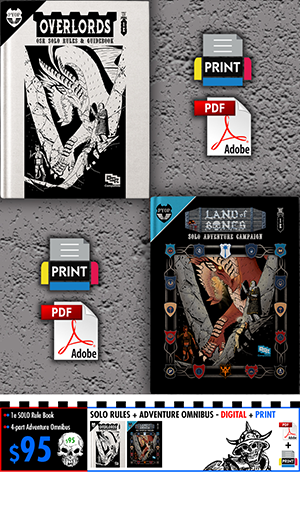 $95 - SOLO RULES + ADVENTURE - PRINT + DIGITAL - Save $10