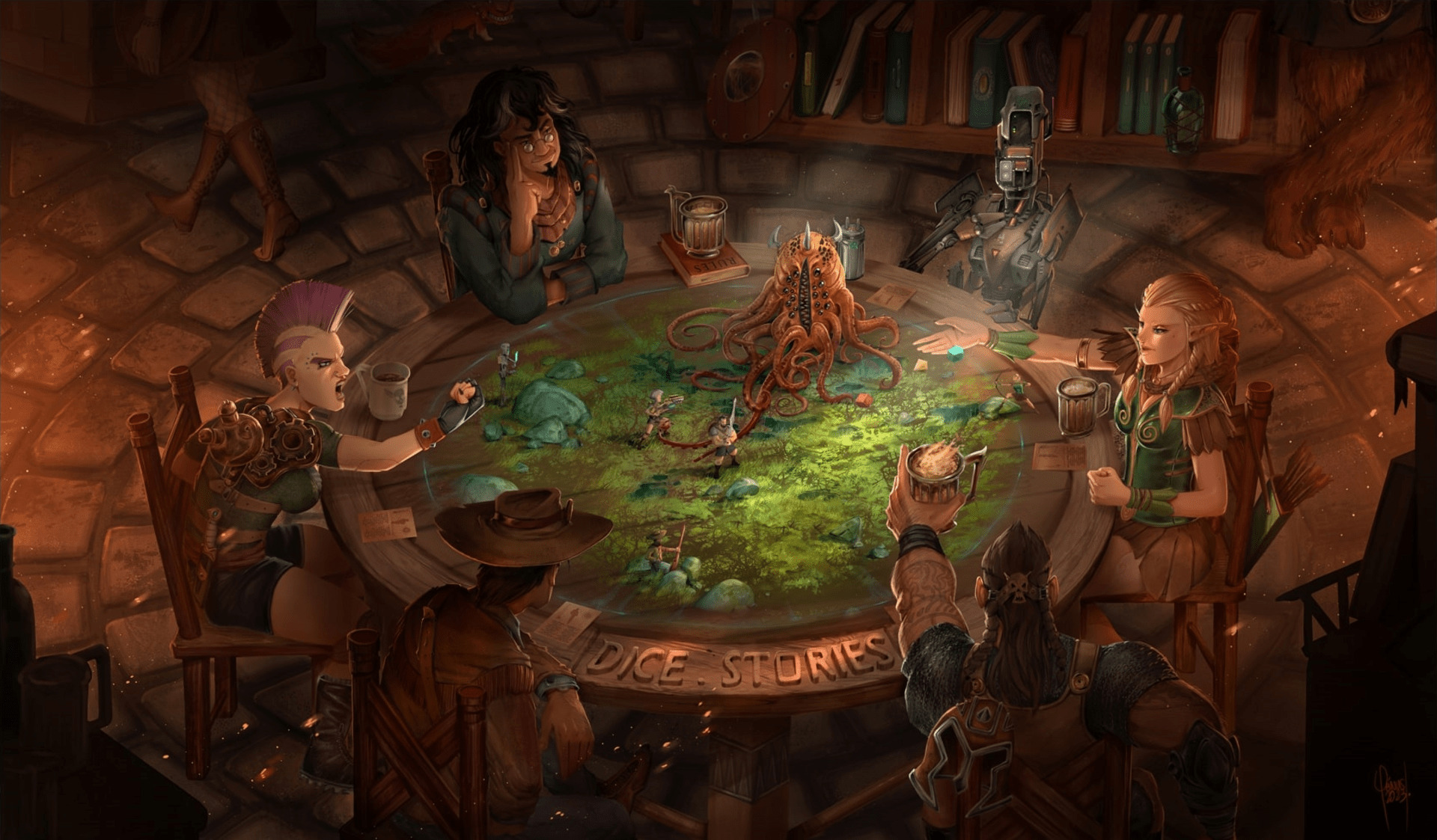 background Dice Stories