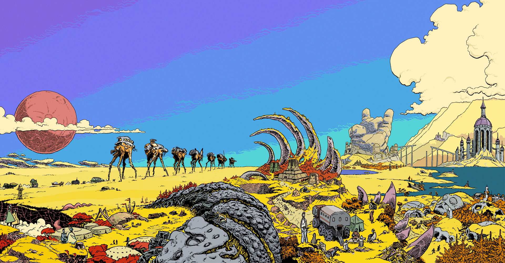 background Ultraviolet Grasslands and the Black city