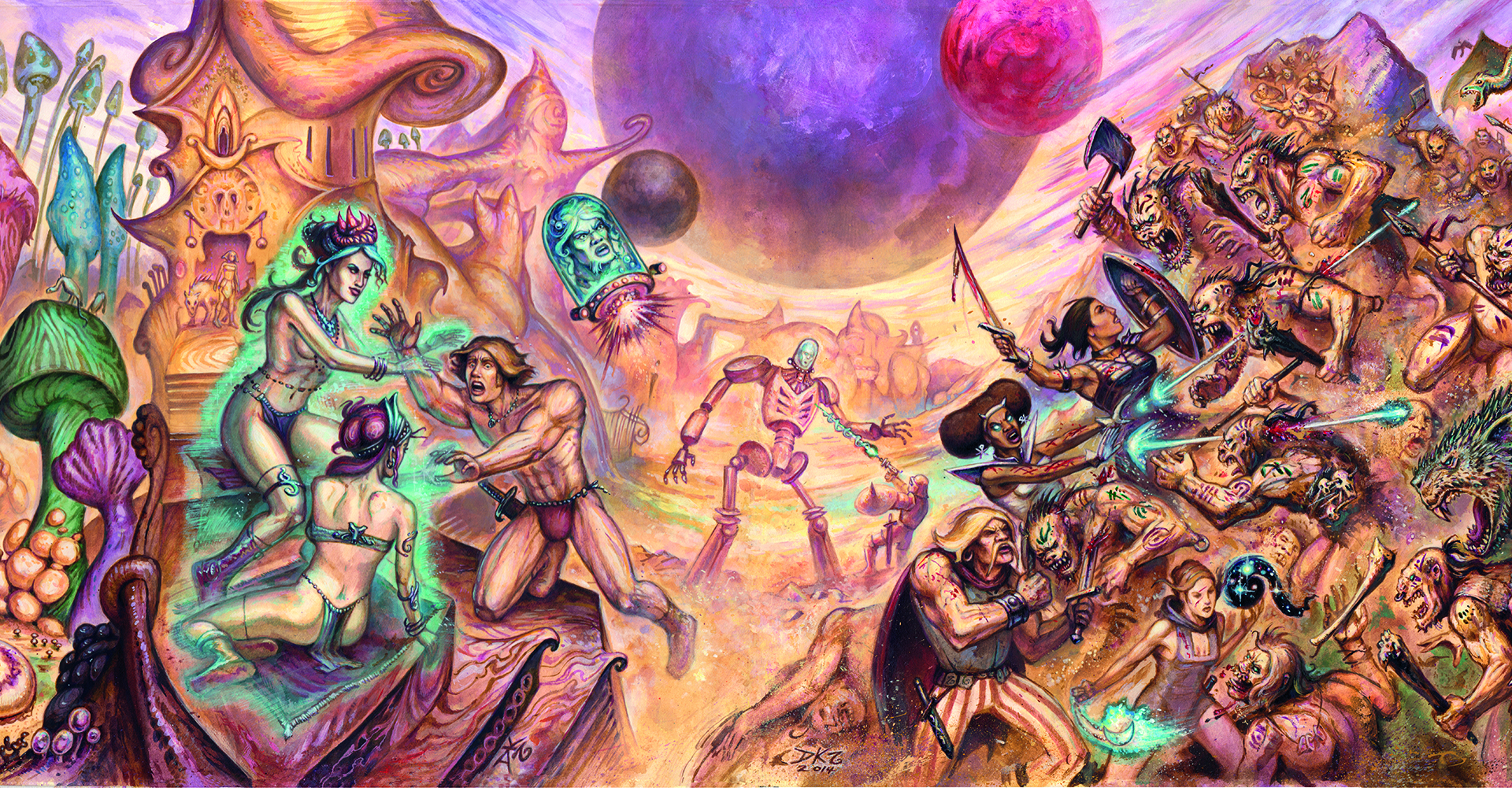 background DUNGEON CRAWL CLASSICS : Péril sur la planète pourpre / Le Cercueil enchaîné