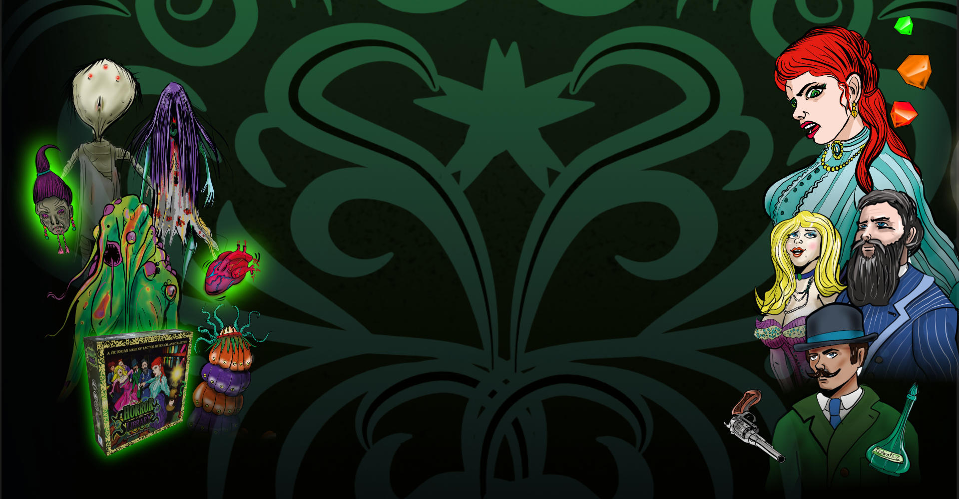 background Horror in the Library