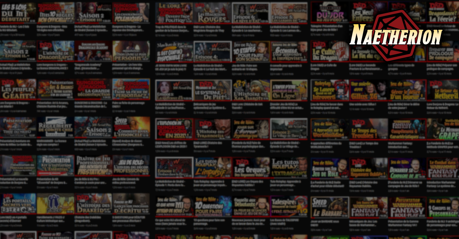 background NAETHERION - Saisons 2022-2023 + Matériel de production !
